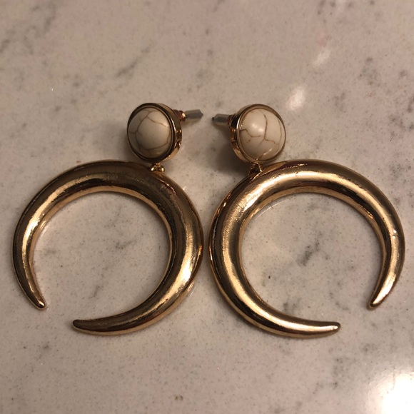Anthropologie Jewelry - NWOT Anthropologie half moon earrings